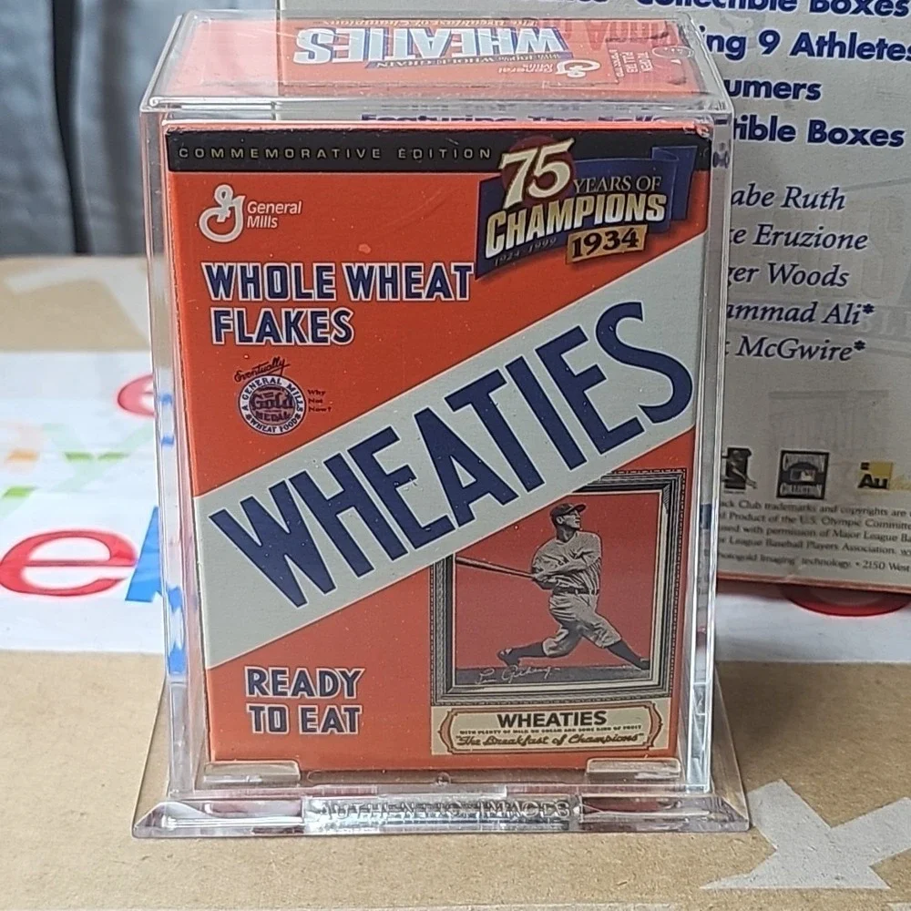 Wheaties Mini Cereal Box Collectible 24K Gold Signature 75 Years Lou Gehrig